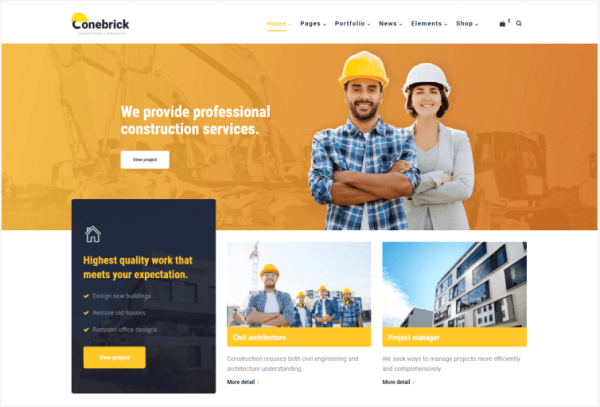 Contractor Portfolio Website Template